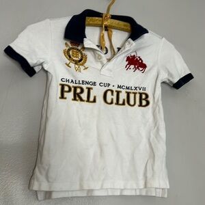 Polo Ralph Lauren short sleeve PRL club embroidered polo shirt size 5 white top